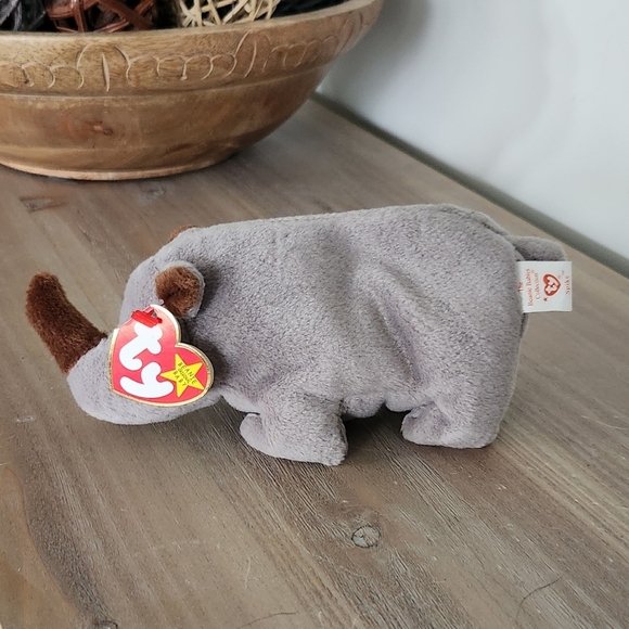🦏 Ty Beanie Baby “Spike” the Rhino – 1996 Vintage Collectible Plush - Picture 9 of 16